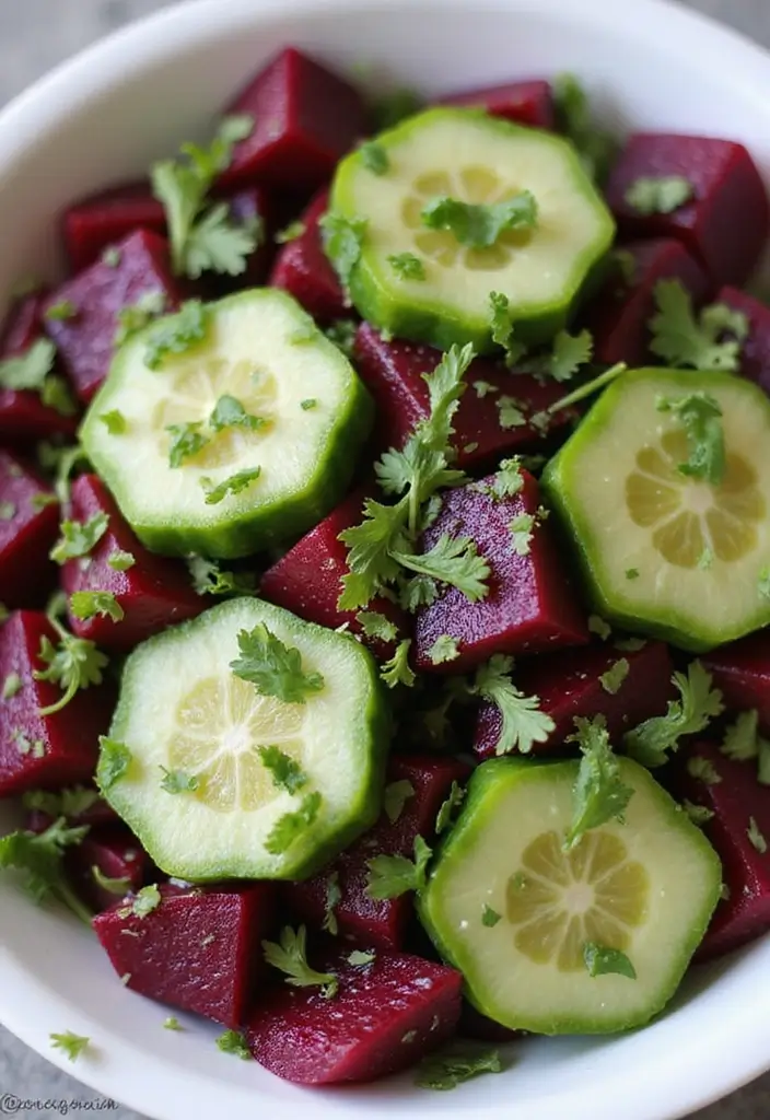 27 Beet and Cucumber Salad Recipes Packed with Freshness 118 27 Beet and Cucumber Salad Recipes Packed with Freshness - 24. Beet and Cucumber Salad with Fresh Herbs