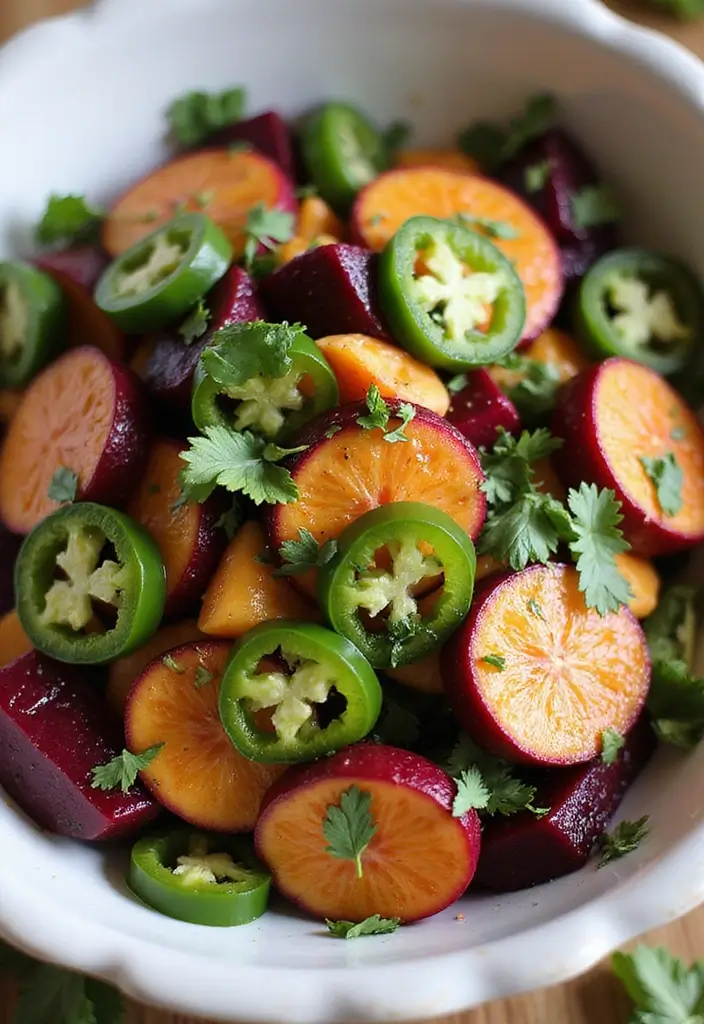 27 Beet and Cucumber Salad Recipes Packed with Freshness 18 27 Beet and Cucumber Salad Recipes Packed with Freshness - 4. Spicy Beet and Cucumber Salad