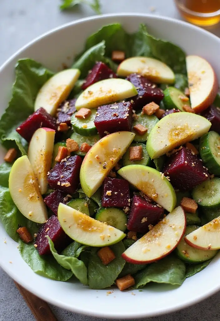 27 Beet and Cucumber Salad Recipes Packed with Freshness 31 27 Beet and Cucumber Salad Recipes Packed with Freshness - 7. Beet and Cucumber Salad with Honey Mustard Dressing