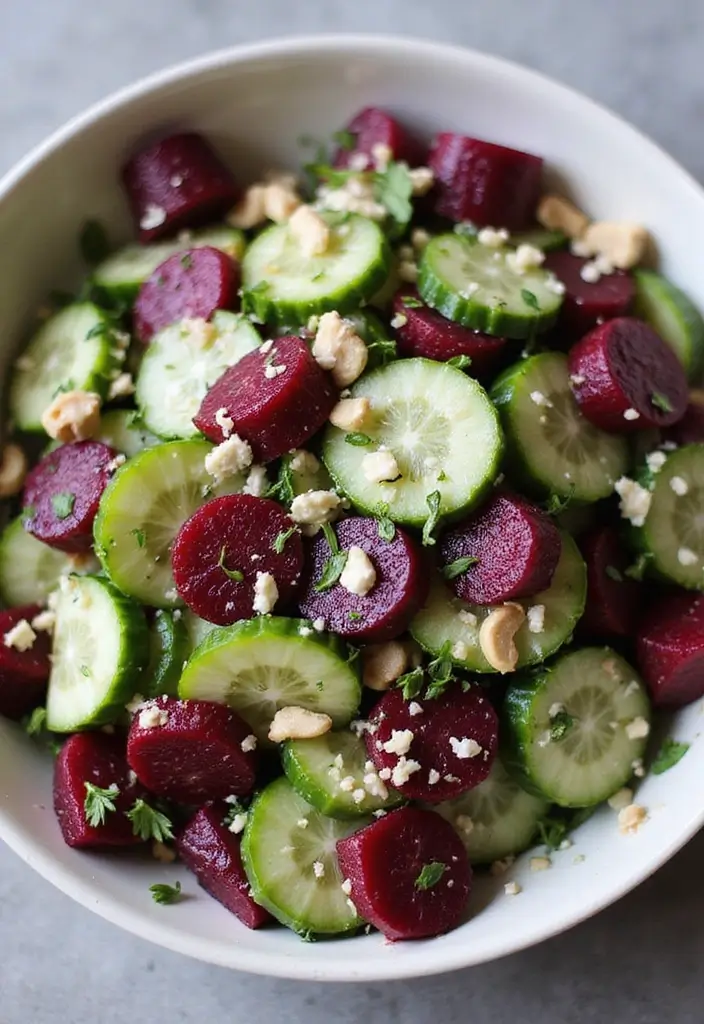 27 Beet and Cucumber Salad Recipes Packed with Freshness 36 27 Beet and Cucumber Salad Recipes Packed with Freshness - 8. Raw Beet and Cucumber Salad with Cashew Cream