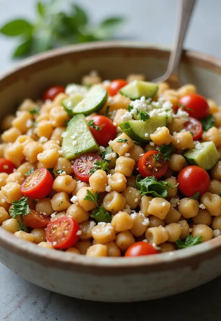 27 Low Cal Pasta Salad Recipes Perfect for Weight Loss Goals 1 27 Low Cal Pasta Salad Recipes Perfect for Weight Loss Goals - 1. Mediterranean Chickpea Pasta Salad