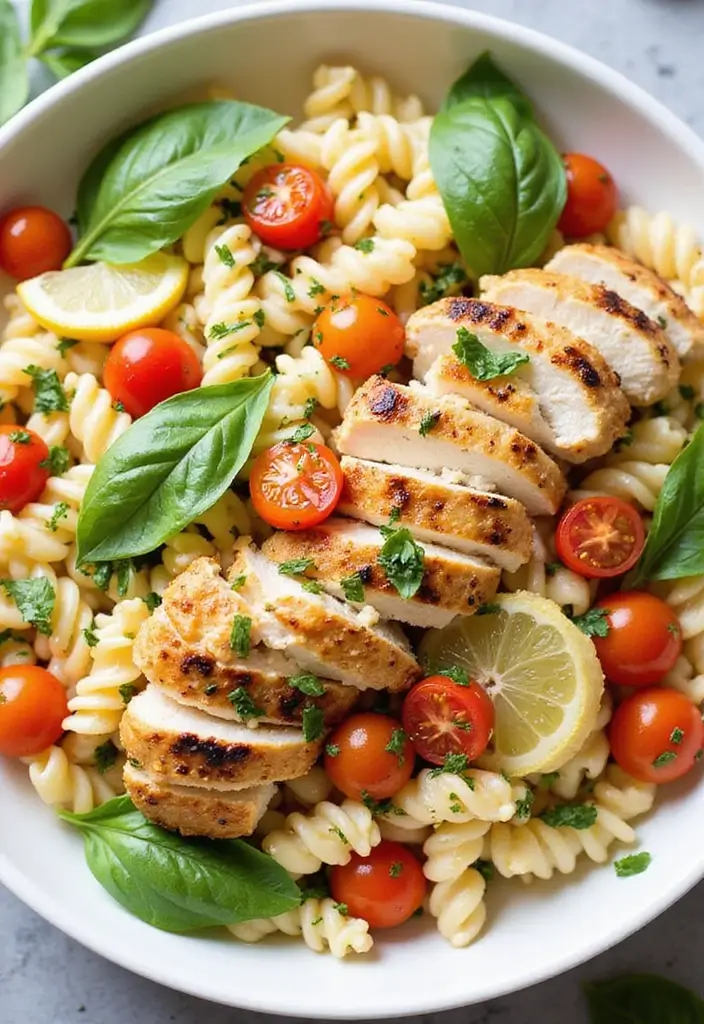 27 Low Cal Pasta Salad Recipes Perfect for Weight Loss Goals 103 27 Low Cal Pasta Salad Recipes Perfect for Weight Loss Goals - 19. Lemon Basil Chicken Pasta Salad
