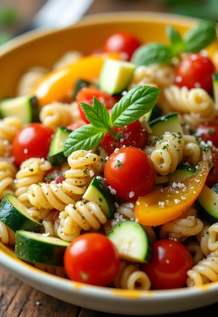 27 Low Cal Pasta Salad Recipes Perfect for Weight Loss Goals 13 27 Low Cal Pasta Salad Recipes Perfect for Weight Loss Goals - 3. Italian Veggie Garden Pasta Salad