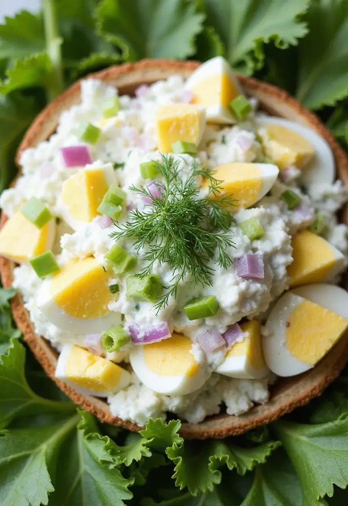 27 Low Carb High Protein Salad Recipes to Keep You Fit and Full 55 27 Low Carb High Protein Salad Recipes to Keep You Fit and Full - 11. Egg Salad with Greek Yogurt