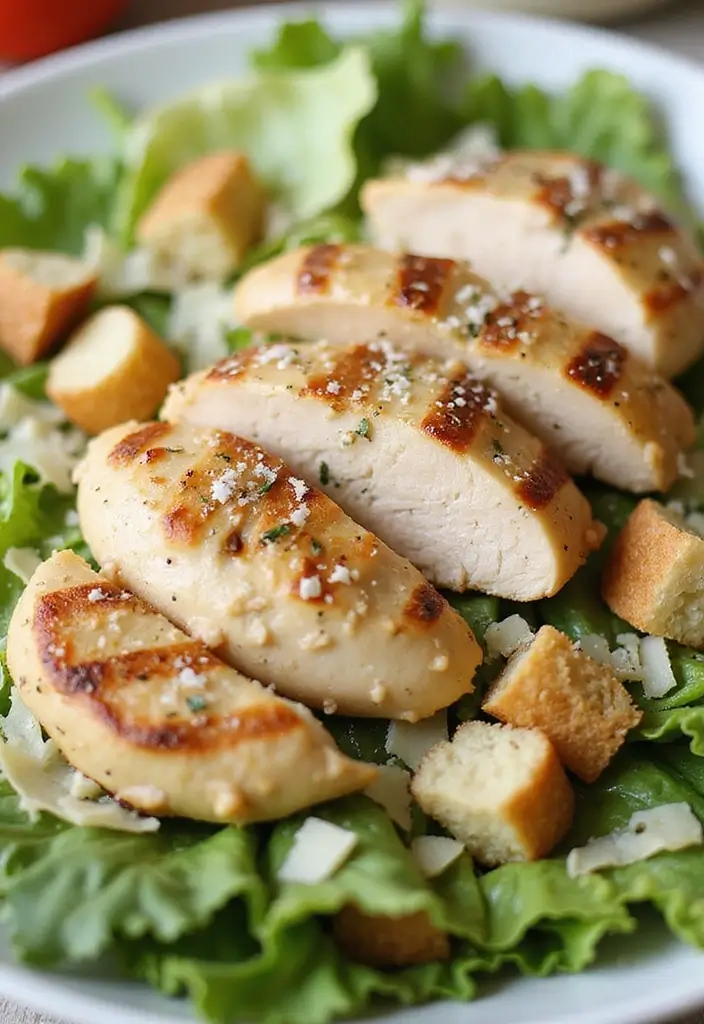 27 Low Carb High Protein Salad Recipes to Keep You Fit and Full 86 27 Low Carb High Protein Salad Recipes to Keep You Fit and Full - 16. Chicken Caesar Salad