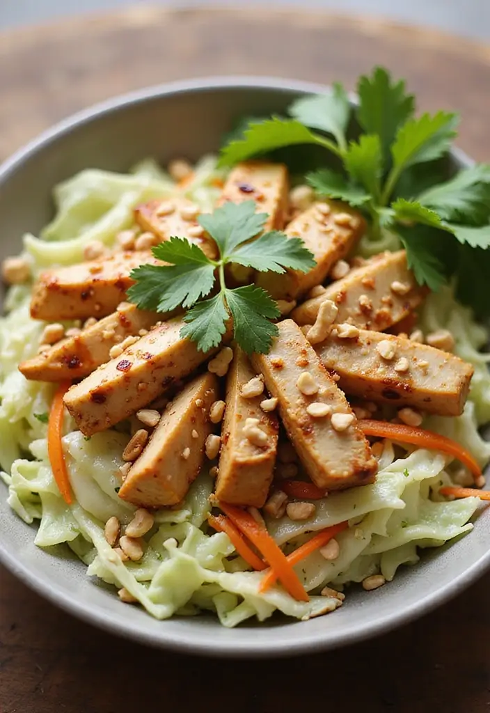 27 Low Carb High Protein Salad Recipes to Keep You Fit and Full 122 27 Low Carb High Protein Salad Recipes to Keep You Fit and Full - 22. Thai Chicken Salad