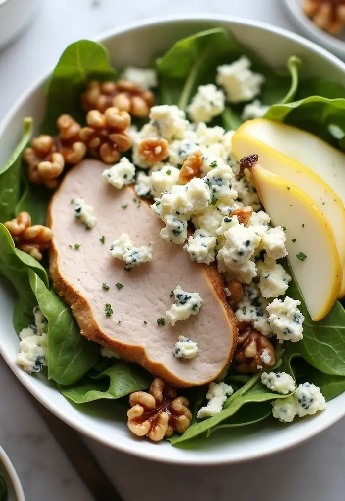 27 Low Carb High Protein Salad Recipes to Keep You Fit and Full 13 27 Low Carb High Protein Salad Recipes to Keep You Fit and Full - 3. Turkey and Blue Cheese Salad