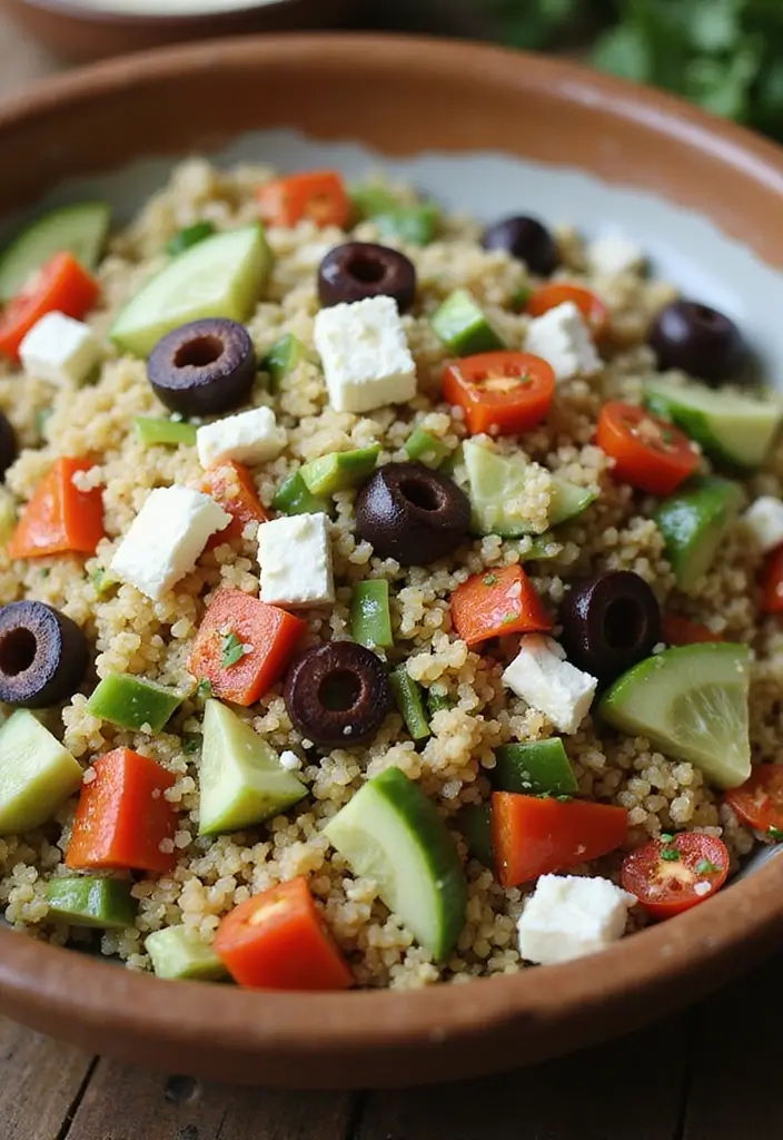 27 Low Carb High Protein Salad Recipes to Keep You Fit and Full 18 27 Low Carb High Protein Salad Recipes to Keep You Fit and Full - 4. Mediterranean Quinoa Salad