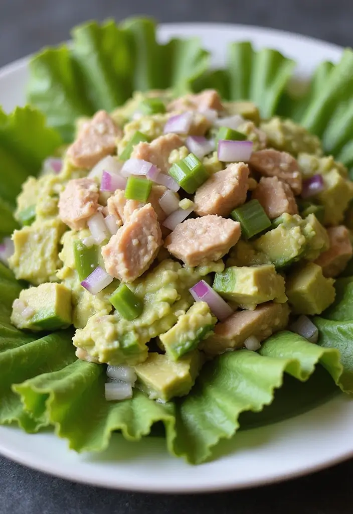 27 Low Carb High Protein Salad Recipes to Keep You Fit and Full 31 27 Low Carb High Protein Salad Recipes to Keep You Fit and Full - 7. Tuna Salad with Avocado