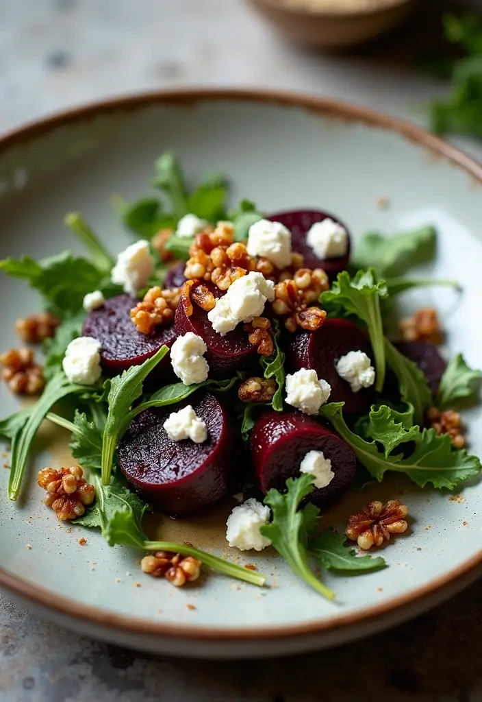 30+ Best Green Salad Recipes for Party and Family Gatherings 68 30+ Best Green Salad Recipes for Party and Family Gatherings - 12. roasted Beet and Goat Cheese Salad