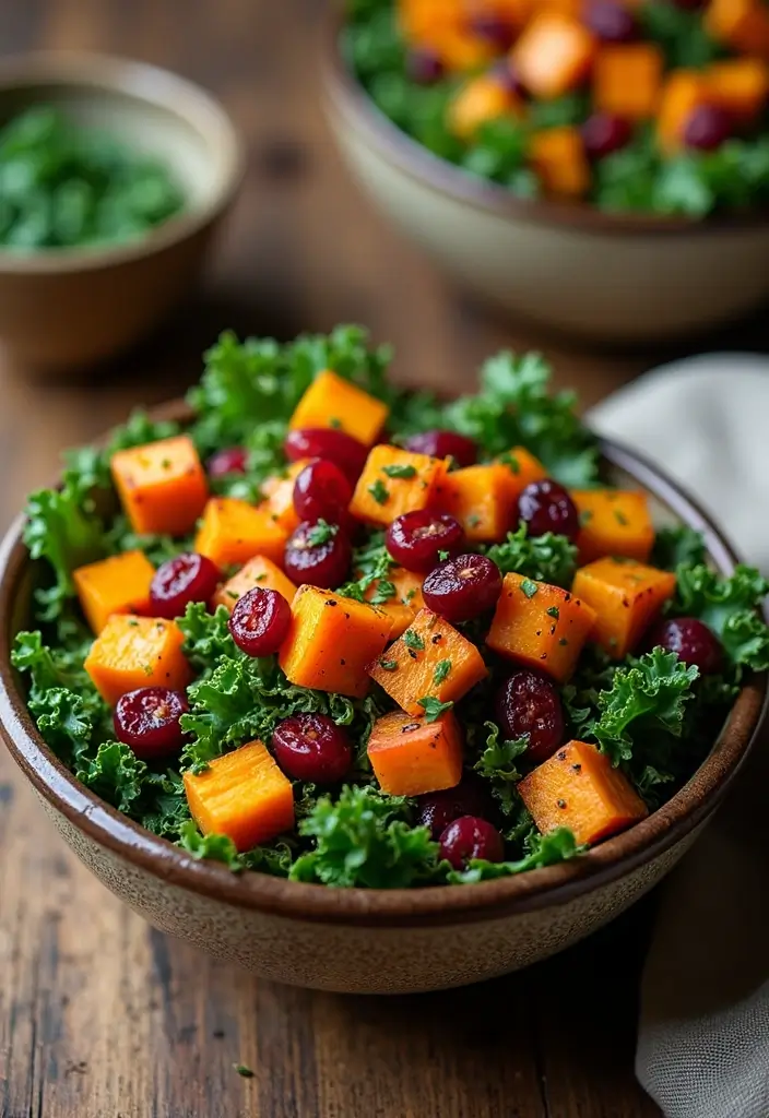 30+ Best Green Salad Recipes for Party and Family Gatherings 88 30+ Best Green Salad Recipes for Party and Family Gatherings - 16. Sweet Potato and Kale Salad