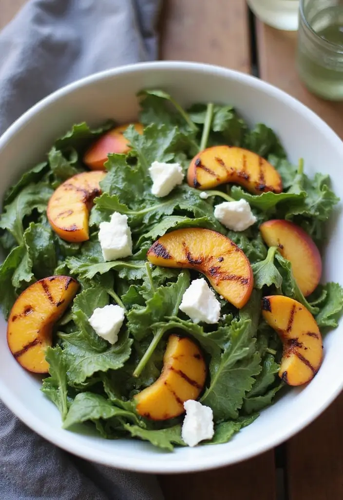 30+ Best Green Salad Recipes for Party and Family Gatherings 103 30+ Best Green Salad Recipes for Party and Family Gatherings - 19. Grilled Peach and Arugula Salad