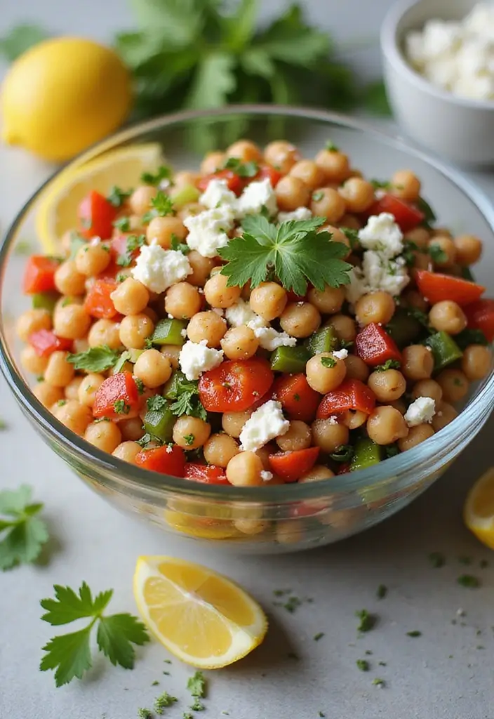 30+ Best Green Salad Recipes for Party and Family Gatherings 6 30+ Best Green Salad Recipes for Party and Family Gatherings - 2. Mediterranean Chickpea Salad