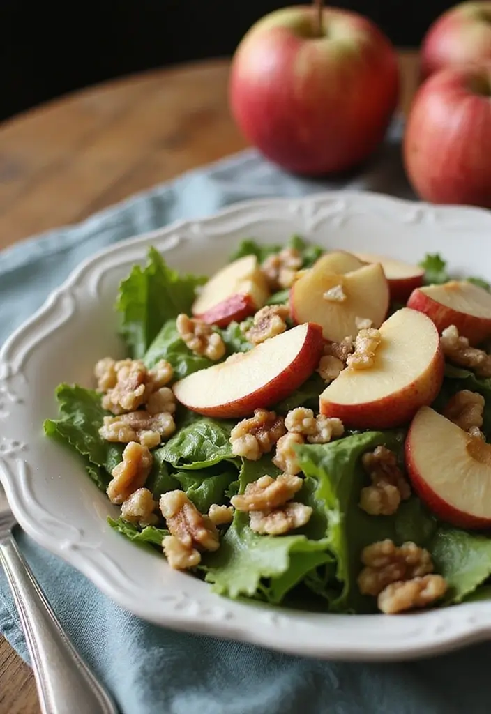 30+ Best Green Salad Recipes for Party and Family Gatherings 140 30+ Best Green Salad Recipes for Party and Family Gatherings - 26. Apple Walnut Salad
