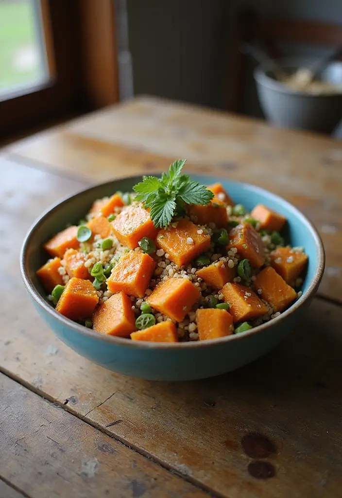 30+ Best Green Salad Recipes for Party and Family Gatherings 157 30+ Best Green Salad Recipes for Party and Family Gatherings - 29. Sweet Potato and Quinoa Salad