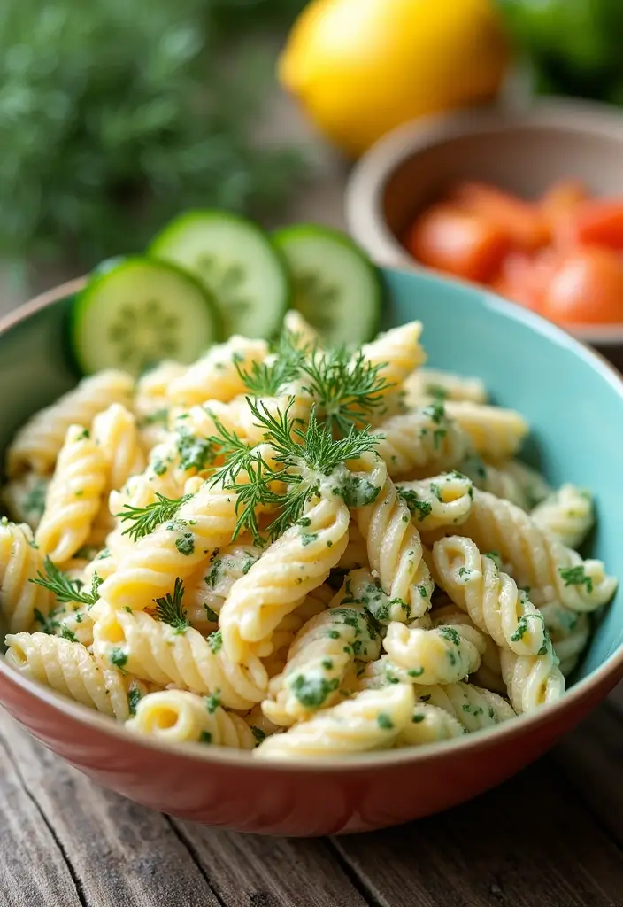 30+ Cold Creamy Pasta Salad Recipes for Hot Summer Days 78 30+ Cold Creamy Pasta Salad Recipes for Hot Summer Days - 16. Creamy Dill Pasta Salad