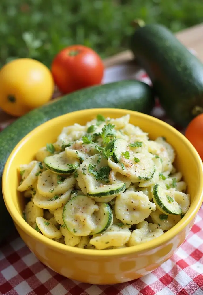 30+ Cold Creamy Pasta Salad Recipes for Hot Summer Days 88 30+ Cold Creamy Pasta Salad Recipes for Hot Summer Days - 18. Creamy Zucchini Pasta Salad