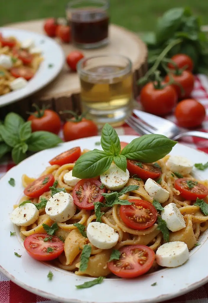 30+ Cold Creamy Pasta Salad Recipes for Hot Summer Days 31 30+ Cold Creamy Pasta Salad Recipes for Hot Summer Days - 7. Caprese Pasta Salad with Balsamic Glaze