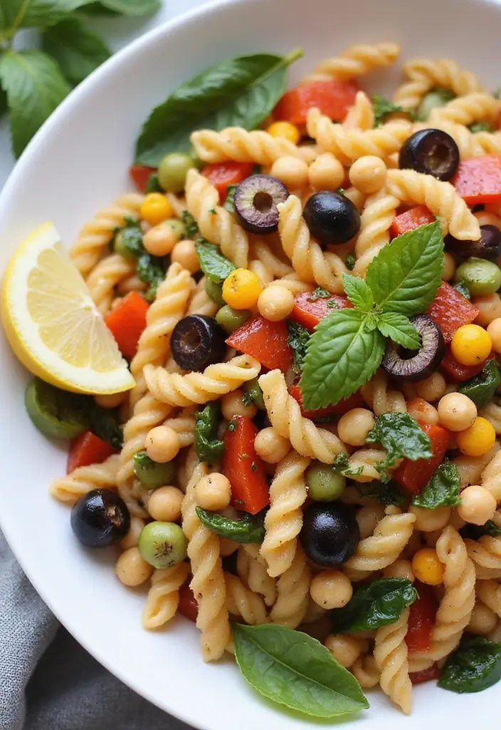 30+ Cold Pasta Salad Recipes That Are Light, Healthy, and Delicious 89 30+ Cold Pasta Salad Recipes That Are Light, Healthy, and Delicious - 15. Chickpea Mediterranean Pasta Salad