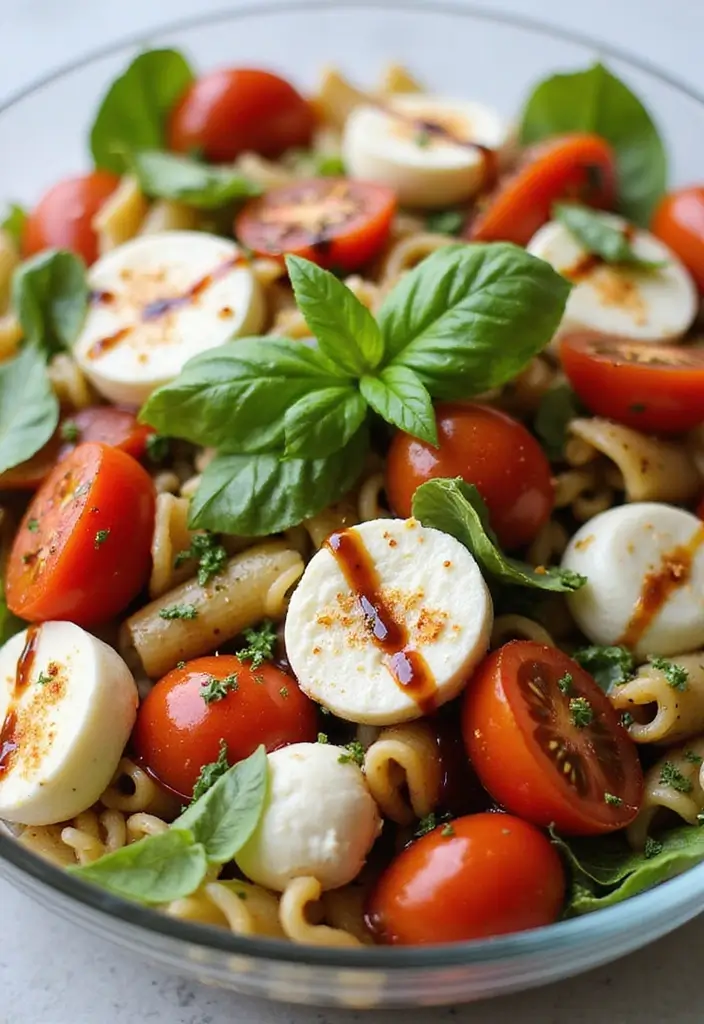 30+ Cold Pasta Salad Recipes That Are Light, Healthy, and Delicious 8 30+ Cold Pasta Salad Recipes That Are Light, Healthy, and Delicious - 2. Caprese Pasta Salad