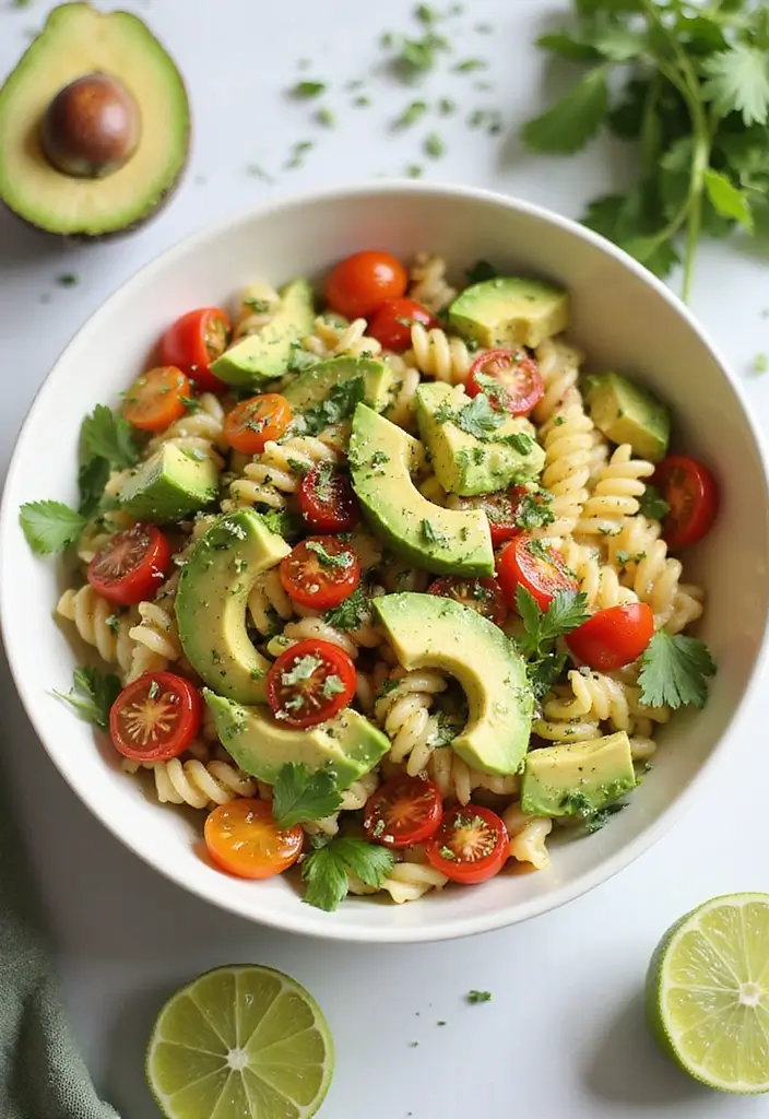30+ Cold Pasta Salad Recipes That Are Light, Healthy, and Delicious 30 30+ Cold Pasta Salad Recipes That Are Light, Healthy, and Delicious - 6. Avocado Tomato Pasta Salad