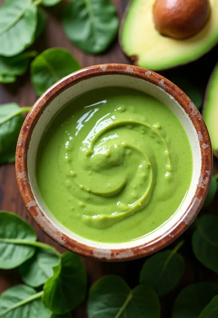 30+ Dairy Free Salad Dressing Recipes That Everyone Can Enjoy 129 30+ Dairy Free Salad Dressing Recipes That Everyone Can Enjoy - 24. Spinach Avocado Dressing