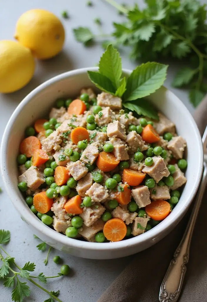 30+ Easy Canned Tuna Salad Recipes for Busy Days 91 30+ Easy Canned Tuna Salad Recipes for Busy Days - 21. Tuna Salad with Peas and Carrots
