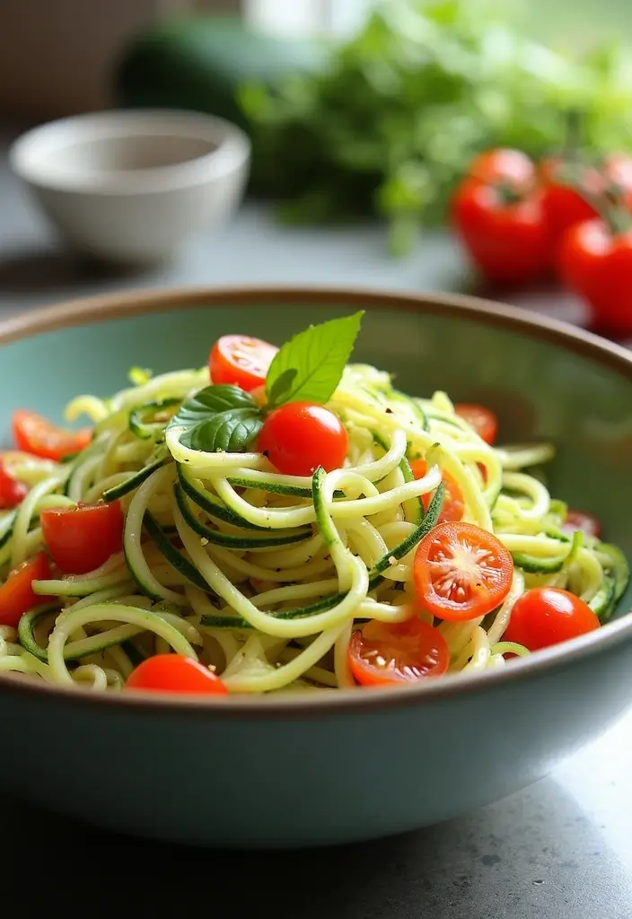 30+ End of Summer Salad Recipes to Celebrate the Season - 15. Zucchini Noodle Salad