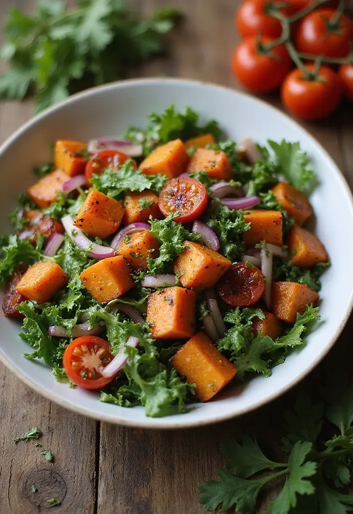 30+ End of Summer Salad Recipes to Celebrate the Season - 16. Roasted Sweet Potato Salad