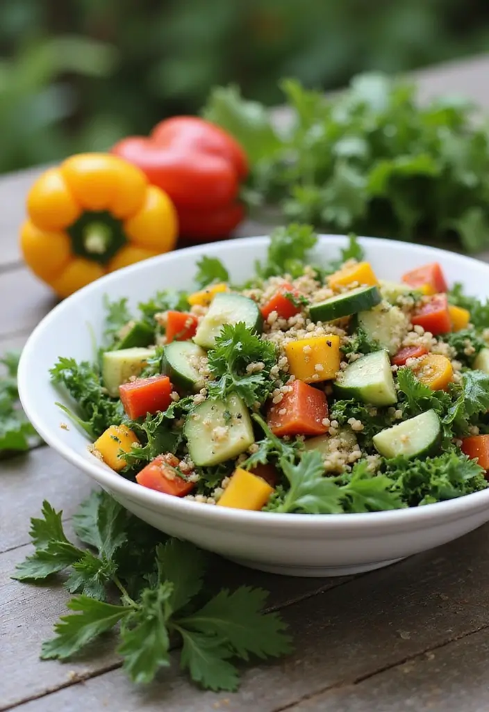 30+ End of Summer Salad Recipes to Celebrate the Season - 17. Mixed Greens and Quinoa Salad