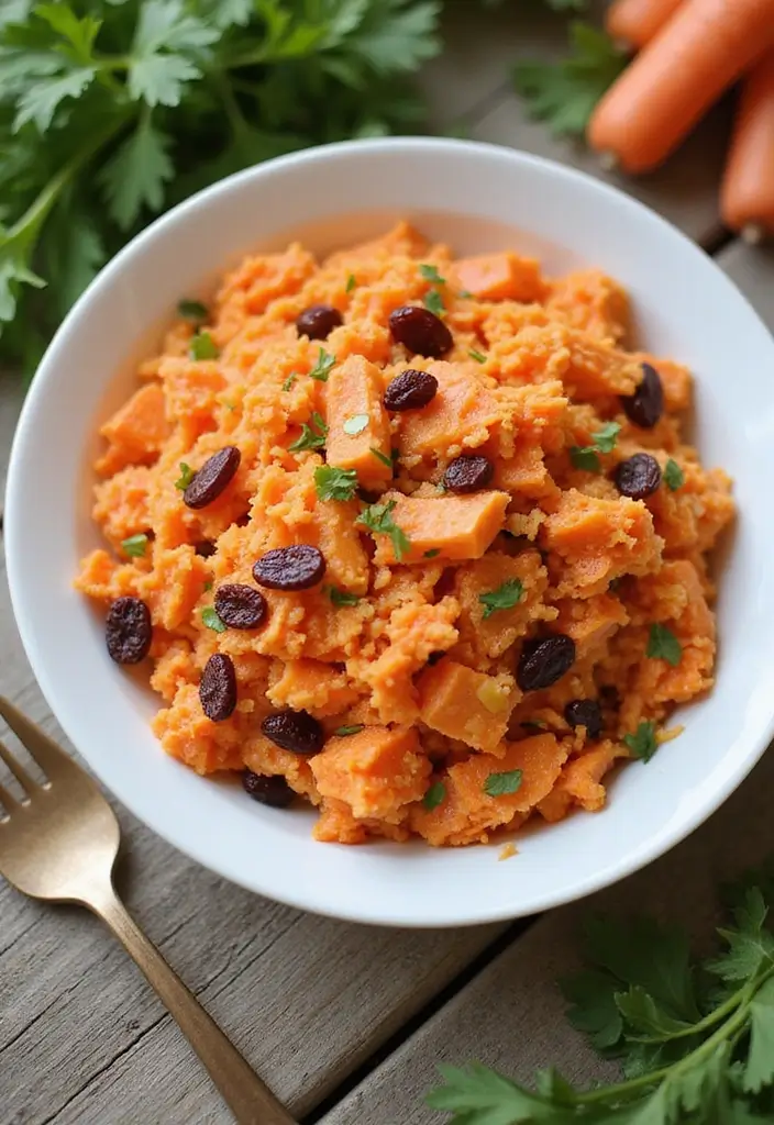 30+ End of Summer Salad Recipes to Celebrate the Season - 24. Carrot and Raisin Salad