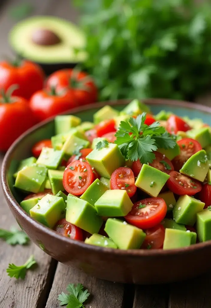 30+ End of Summer Salad Recipes to Celebrate the Season - 25. Avocado Tomato Salad