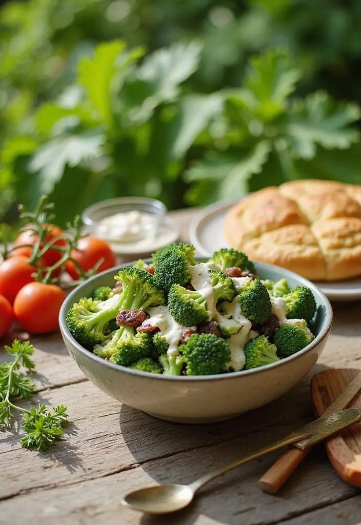 30+ End of Summer Salad Recipes to Celebrate the Season - 27. Broccoli and Raisin Salad