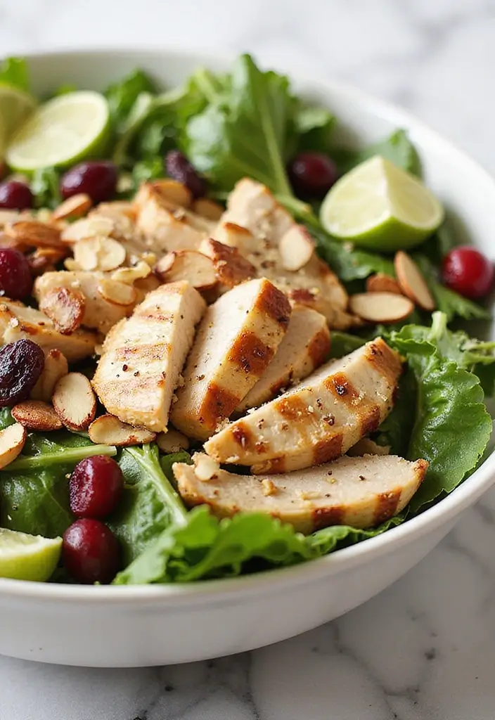 30+ Grilled Chicken Cobb Salad Recipes for Protein Lovers 139 30+ Grilled Chicken Cobb Salad Recipes for Protein Lovers - 21. Cranberry Almond Grilled Chicken Cobb Salad