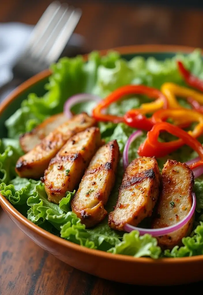 30+ Grilled Chicken Cobb Salad Recipes for Protein Lovers 146 30+ Grilled Chicken Cobb Salad Recipes for Protein Lovers - 22. Fajita Grilled Chicken Cobb Salad