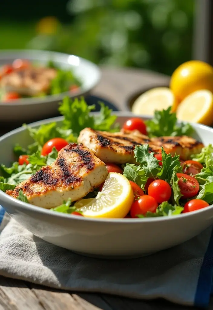 30+ Grilled Chicken Cobb Salad Recipes for Protein Lovers 162 30+ Grilled Chicken Cobb Salad Recipes for Protein Lovers - 24. Lemon Herb Grilled Chicken Cobb Salad