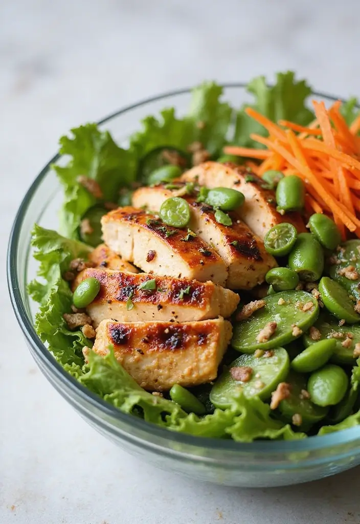 30+ Grilled Chicken Cobb Salad Recipes for Protein Lovers 57 30+ Grilled Chicken Cobb Salad Recipes for Protein Lovers - 9. Asian Sesame Grilled Chicken Cobb Salad