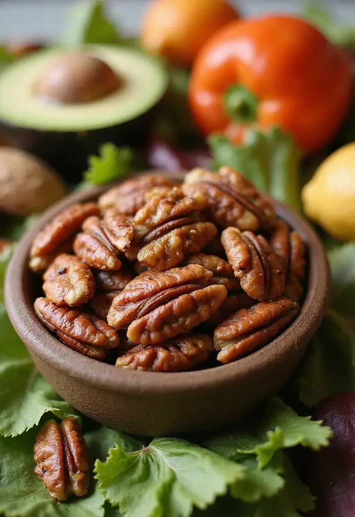 30+ Healthy Salad Topping Ideas to Make Every Bowl Exciting 134 30+ Healthy Salad Topping Ideas to Make Every Bowl Exciting - 28. Pecans or Walnuts