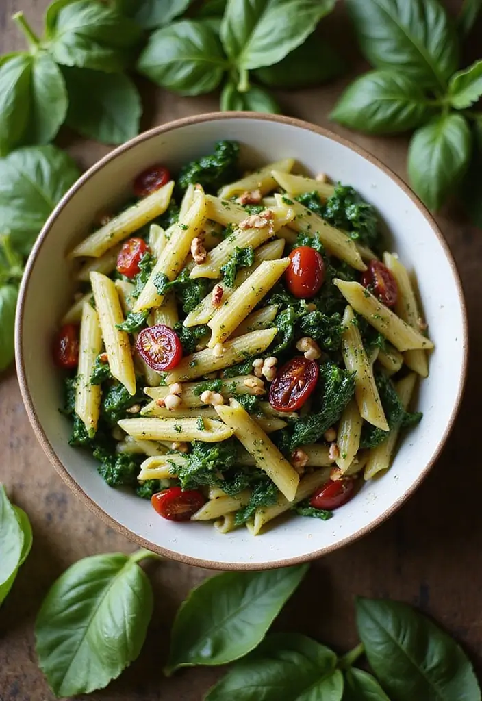 30+ Italian Pasta Salad Recipes Packed with Flavor and Color 16 30+ Italian Pasta Salad Recipes Packed with Flavor and Color - 4. Pesto Pasta Salad with Spinach