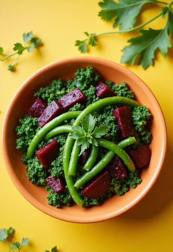 30+ Kale and Beet Salad Recipes Full of Color and Nutrition 92 30+ Kale and Beet Salad Recipes Full of Color and Nutrition - 18. Kale and Beet Salad with Green Beans and Mustard Dressing