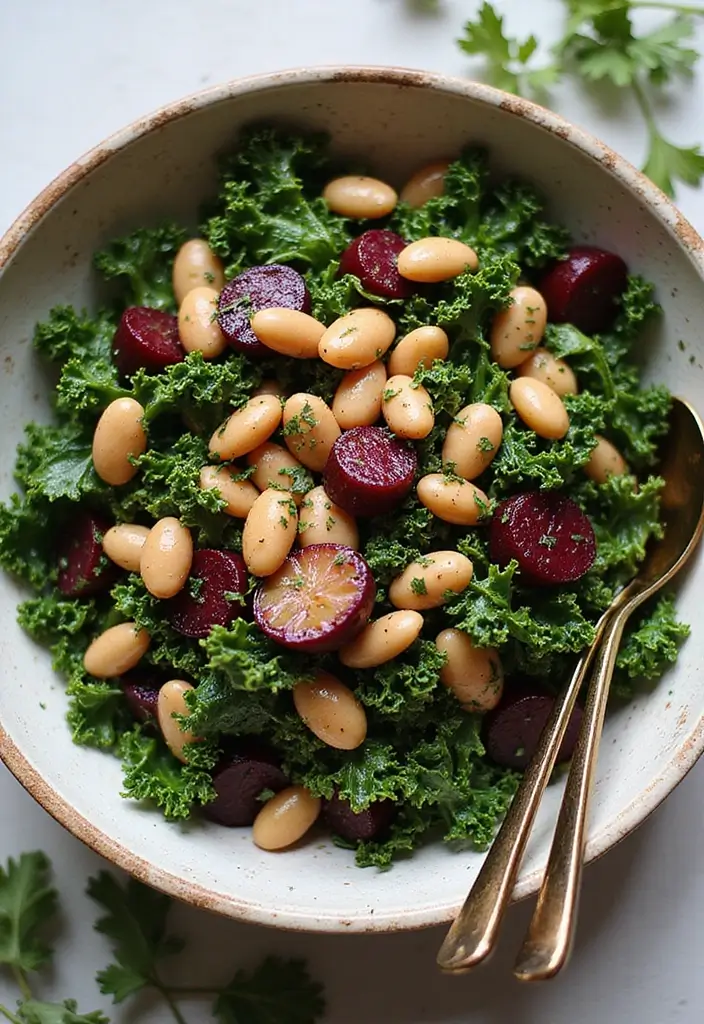 30+ Kale and Beet Salad Recipes Full of Color and Nutrition 139 30+ Kale and Beet Salad Recipes Full of Color and Nutrition - 27. Italian Kale and Beet Salad with Cannellini Beans