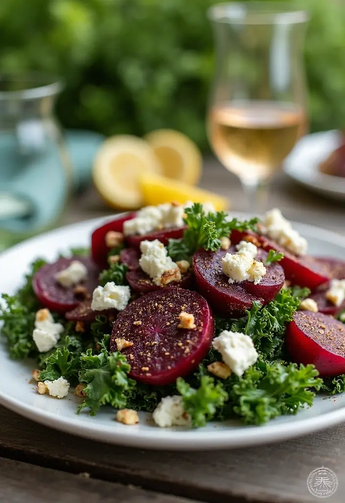 30+ Kale and Beet Salad Recipes Full of Color and Nutrition 31 30+ Kale and Beet Salad Recipes Full of Color and Nutrition - 7. Grilled Kale and Beet Salad with Honey Mustard Dressing