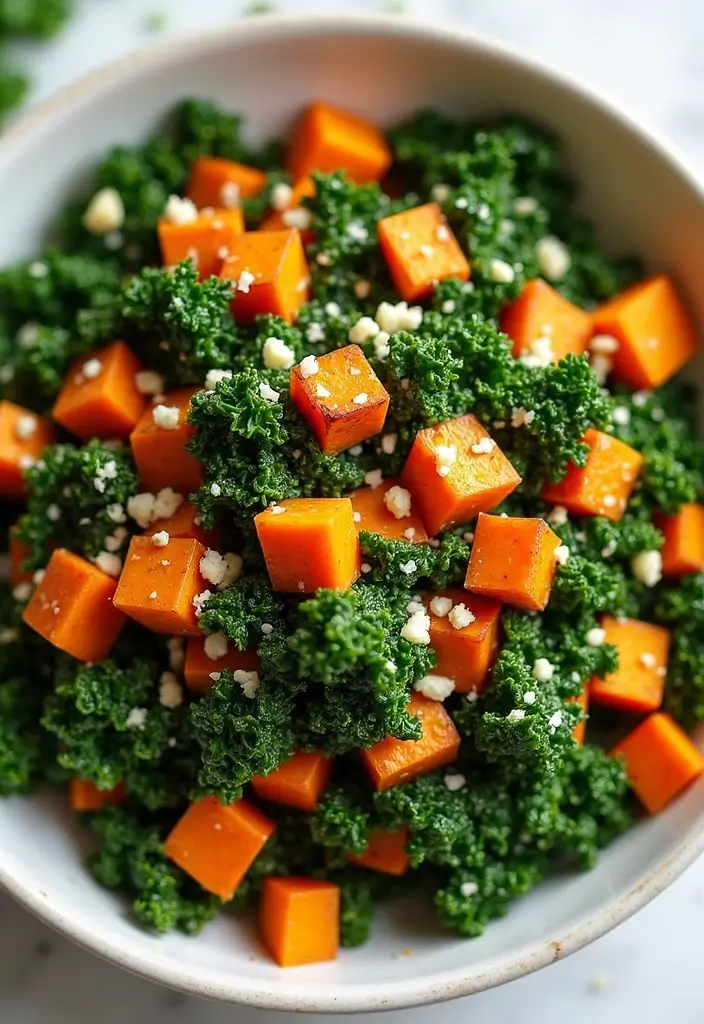 30+ Kale and Sweet Potato Salad Recipes That Feel Like Comfort Food 56 30+ Kale and Sweet Potato Salad Recipes That Feel Like Comfort Food - 12. Lemon Garlic Kale and Sweet Potato Salad