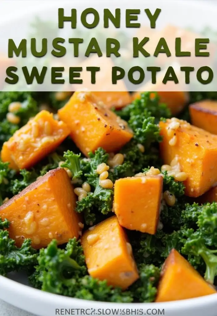 30+ Kale and Sweet Potato Salad Recipes That Feel Like Comfort Food 79 30+ Kale and Sweet Potato Salad Recipes That Feel Like Comfort Food - 17. Honey Mustard Kale and Sweet Potato Salad