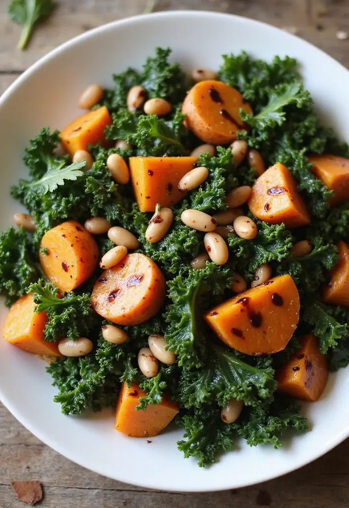 30+ Kale and Sweet Potato Salad Recipes That Feel Like Comfort Food 84 30+ Kale and Sweet Potato Salad Recipes That Feel Like Comfort Food - 18. Italian Kale and Sweet Potato Salad with Cannellini Beans