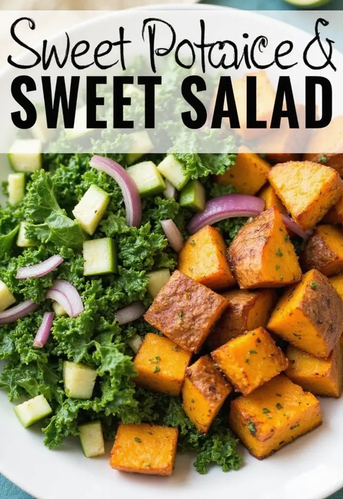 30+ Kale and Sweet Potato Salad Recipes That Feel Like Comfort Food 89 30+ Kale and Sweet Potato Salad Recipes That Feel Like Comfort Food - 19. Chopped Kale and Sweet Potato Salad