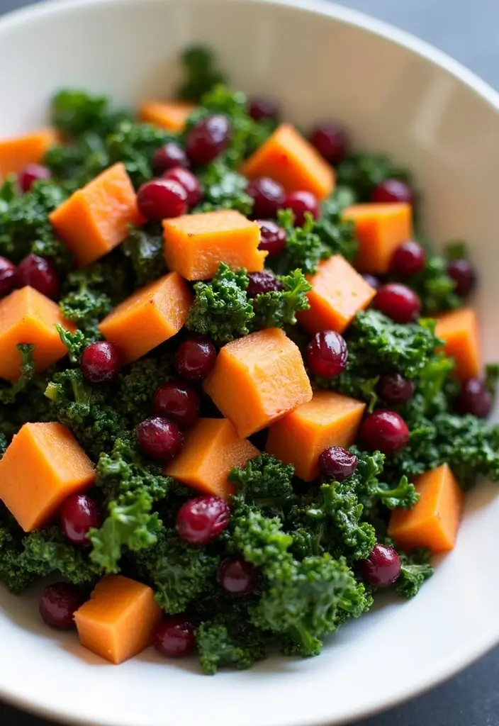 30+ Kale and Sweet Potato Salad Recipes That Feel Like Comfort Food 124 30+ Kale and Sweet Potato Salad Recipes That Feel Like Comfort Food - 26. Cranberry, Kale, and Sweet Potato Salad