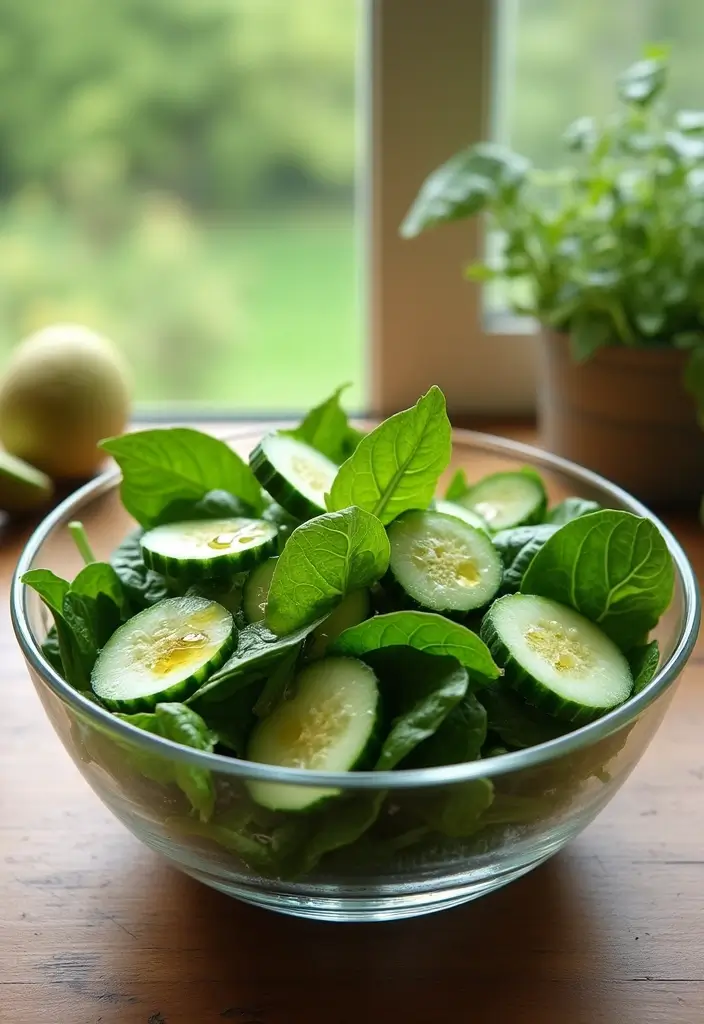 30+ Lettuce and Spinach Salad Recipes for Every Occasion - 17. Spinach and Cucumber Salad