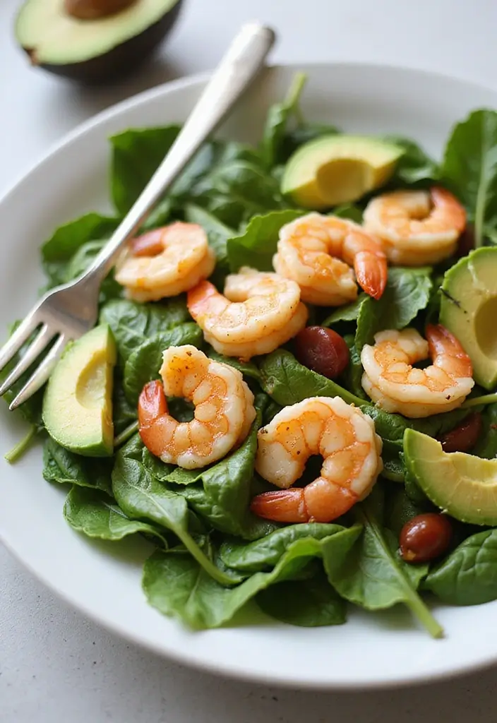 30+ Lettuce and Spinach Salad Recipes for Every Occasion - 20. Spinach and Shrimp Salad