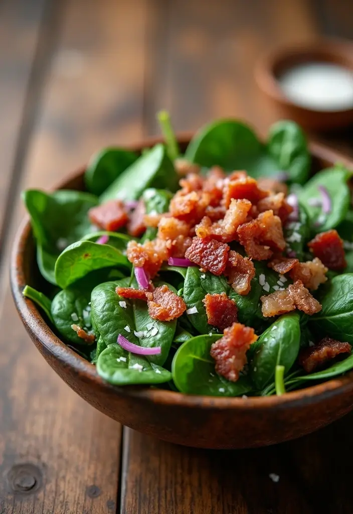 30+ Lettuce and Spinach Salad Recipes for Every Occasion - 22. Spinach and Bacon Salad